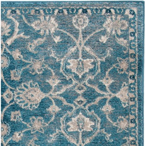  Safavieh Sofia Collection SOF386C Vintage Blue and Beige Distressed Area Rug (8 x 10)