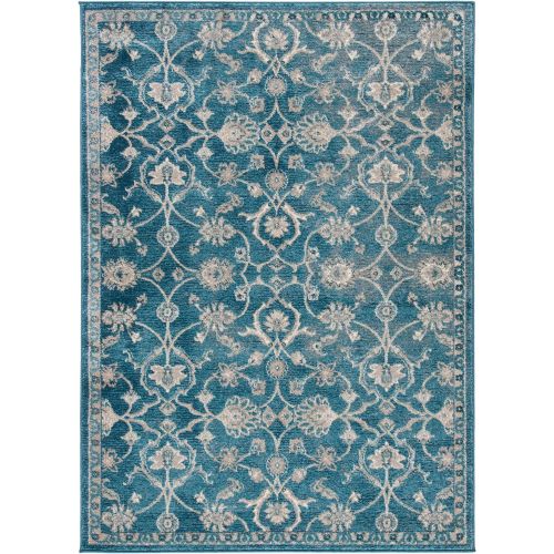  Safavieh Sofia Collection SOF386C Vintage Blue and Beige Distressed Area Rug (8 x 10)