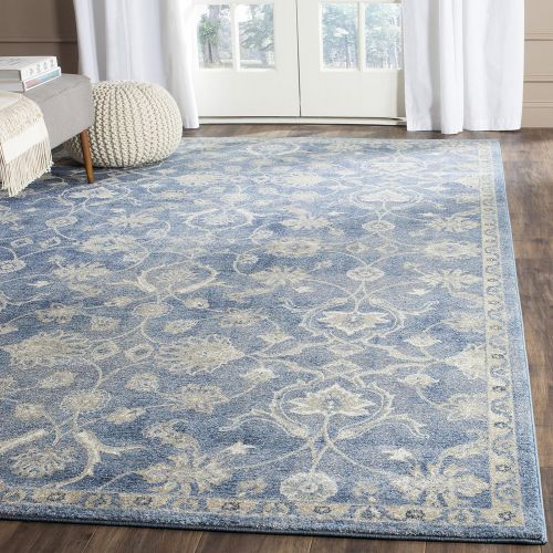  Safavieh Sofia Collection SOF386C Vintage Blue and Beige Distressed Area Rug (8 x 10)