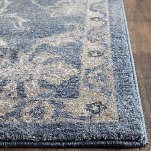  Safavieh Sofia Collection SOF386C Vintage Blue and Beige Distressed Area Rug (8 x 10)