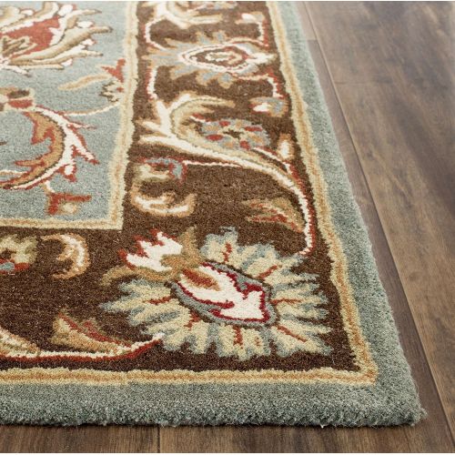  Safavieh Heritage Collection HG812B Handcrafted Traditional Oriental Blue and Brown Wool Area Rug (4 x 6)