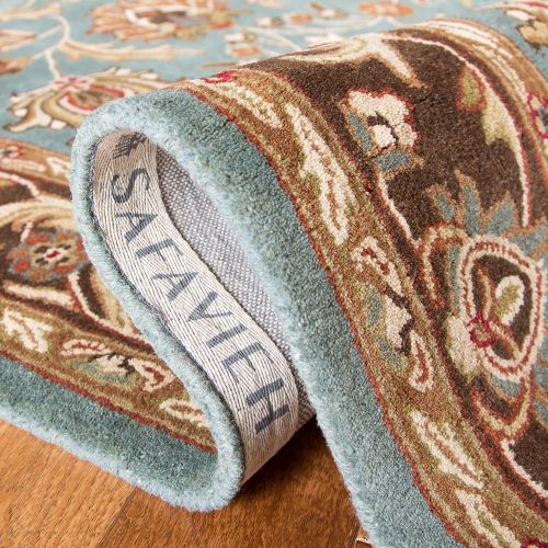  Safavieh Heritage Collection HG812B Handcrafted Traditional Oriental Blue and Brown Wool Area Rug (4 x 6)