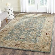 Safavieh Antiquities Collection Handmade Traditional Oriental Teal Blue and Taupe Wool Area Rug (6 x 9)