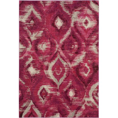  Safavieh Monaco Collection MNC242F Modern Geometric Ogee Watercolor Multicolored Distressed Area Rug (4 x 57)