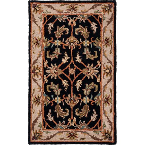  Safavieh Heritage Collection HG628D Handcrafted Traditional Oriental Red and Ivory Wool Area Rug (5 x 8)