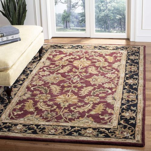  Safavieh Heritage Collection HG628D Handcrafted Traditional Oriental Red and Ivory Wool Area Rug (5 x 8)