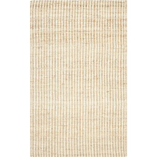  Safavieh Natural Fiber Collection NF734A Hand Woven Natural and Ivory Jute Runner (23 x 7)