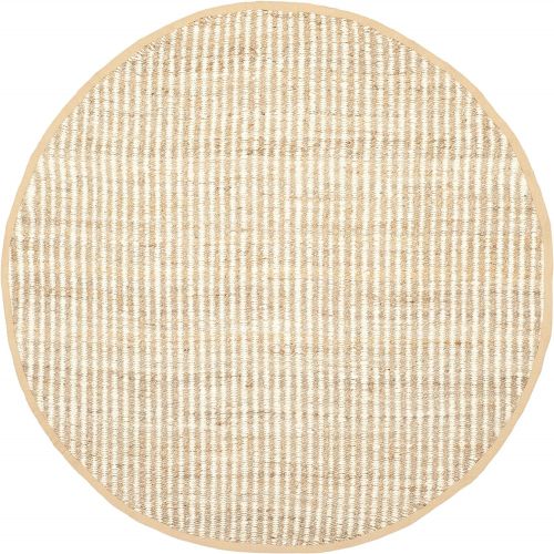  Safavieh Natural Fiber Collection NF734A Hand Woven Natural and Ivory Jute Runner (23 x 7)