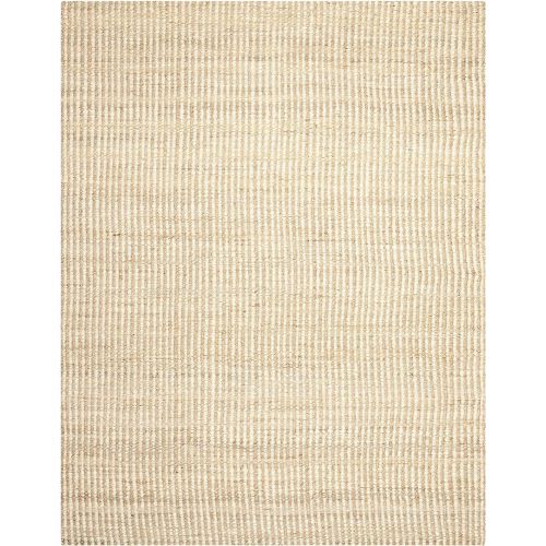  Safavieh Natural Fiber Collection NF734A Hand Woven Natural and Ivory Jute Runner (23 x 7)