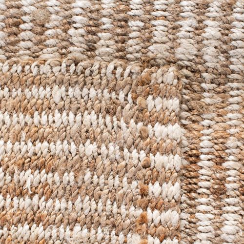  Safavieh Natural Fiber Collection NF734A Hand Woven Natural and Ivory Jute Runner (23 x 7)