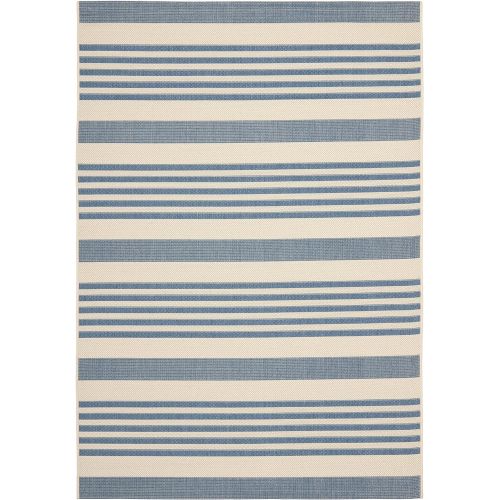  Safavieh Courtyard Collection CY6062-233 Beige and Blue Indoor Outdoor Area Rug (67 x 96)