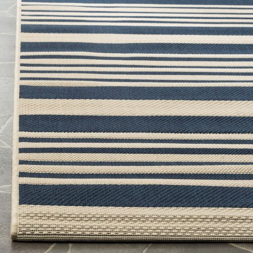  Safavieh Courtyard Collection CY6062-233 Beige and Blue Indoor Outdoor Area Rug (67 x 96)