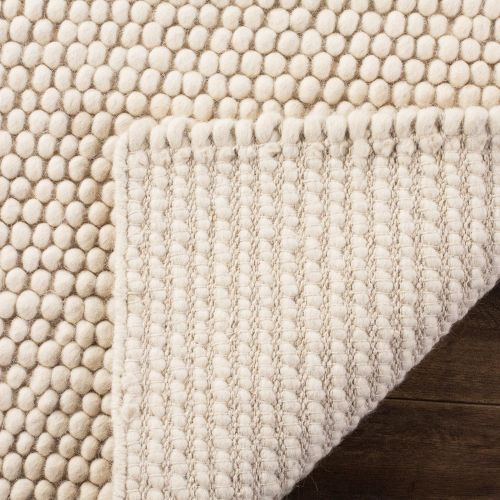  Safavieh Natura Collection NAT620B Hand-Woven Beige Wool Area Rug (3 x 5)