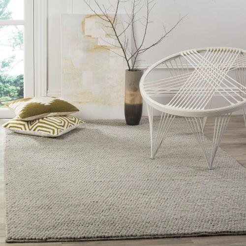  Safavieh Natura Collection NAT620B Hand-Woven Beige Wool Area Rug (3 x 5)