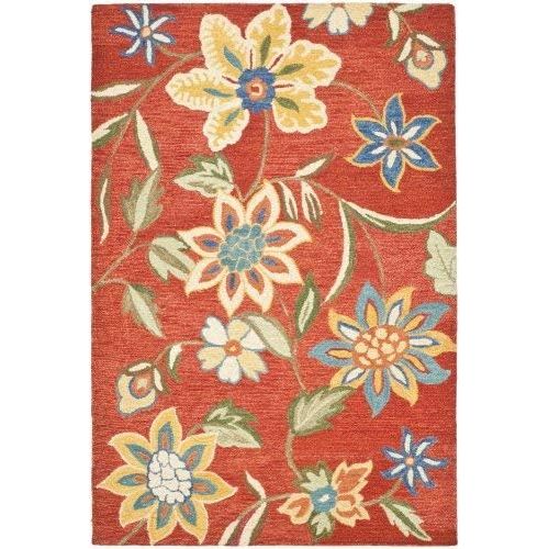  Safavieh Blossom Collection BLM673A Handmade Rust and Multi Premium Wool Area Rug (89 x 12)