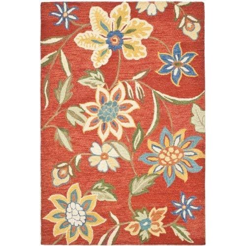  Safavieh Blossom Collection BLM673A Handmade Rust and Multi Premium Wool Area Rug (89 x 12)