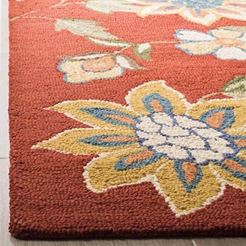  Safavieh Blossom Collection BLM673A Handmade Rust and Multi Premium Wool Area Rug (89 x 12)