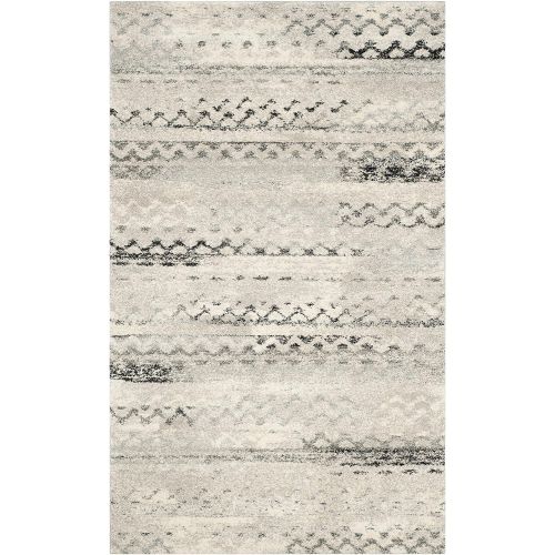  Safavieh Retro Collection RET2136-1180 Modern Abstract Cream and Grey Area Rug (5 x 8)