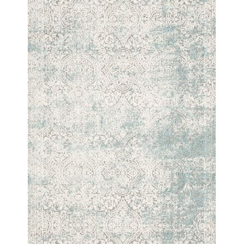  Safavieh Passion Collection PAS401B Vintage Medallion Watercolor Turquoise and Ivory Distressed Area Rug (67 x 92)