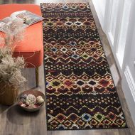 Safavieh Amsterdam Collection AMS108G Southwestern Bohemian Light Grey and Multi Area Rug (67 x 92)