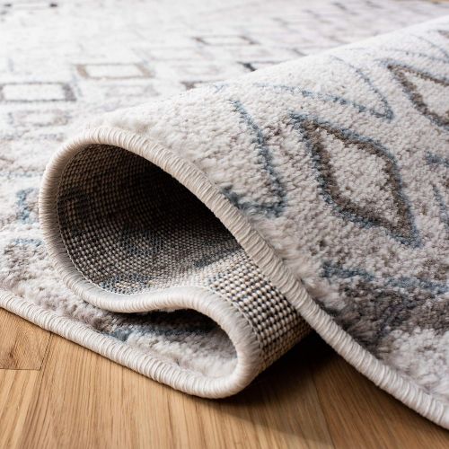  Safavieh Amsterdam Collection AMS108G Southwestern Bohemian Light Grey and Multi Area Rug (67 x 92)