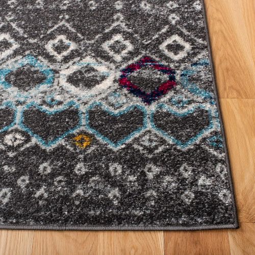  Safavieh Amsterdam Collection AMS108G Southwestern Bohemian Light Grey and Multi Area Rug (67 x 92)