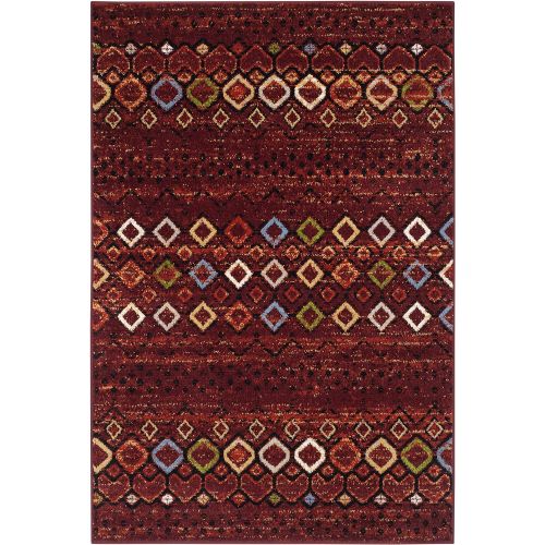  Safavieh Amsterdam Collection AMS108G Southwestern Bohemian Light Grey and Multi Area Rug (67 x 92)