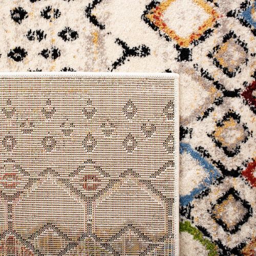  Safavieh Amsterdam Collection AMS108G Southwestern Bohemian Light Grey and Multi Area Rug (67 x 92)