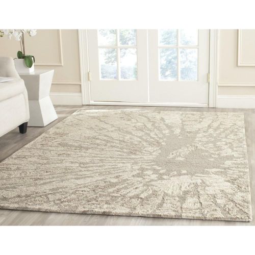  Safavieh Bella Collection BEL656A Handmade Modern Abstract Winter Taupe Premium Wool Area Rug (8 x 10)