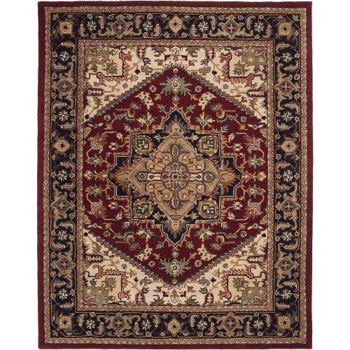  Safavieh Heritage Collection HG625A Handcrafted Traditional Oriental Heriz Medallion Red Wool Area Rug (8 x 10)