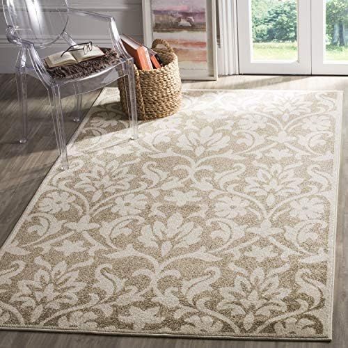  Safavieh Amherst Collection AMT424R Dark Grey and Beige Indoor Outdoor Area Rug (8 x 10)