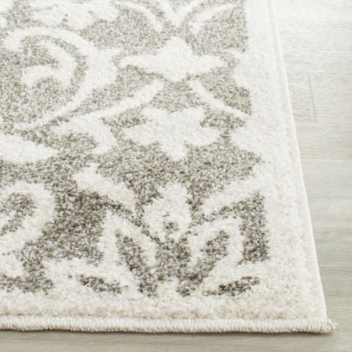  Safavieh Amherst Collection AMT424R Dark Grey and Beige Indoor Outdoor Area Rug (8 x 10)