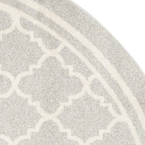  Safavieh Amherst Collection AMT422R Dark Grey and Beige Indoor Outdoor Round Area Rug (7 Diameter)