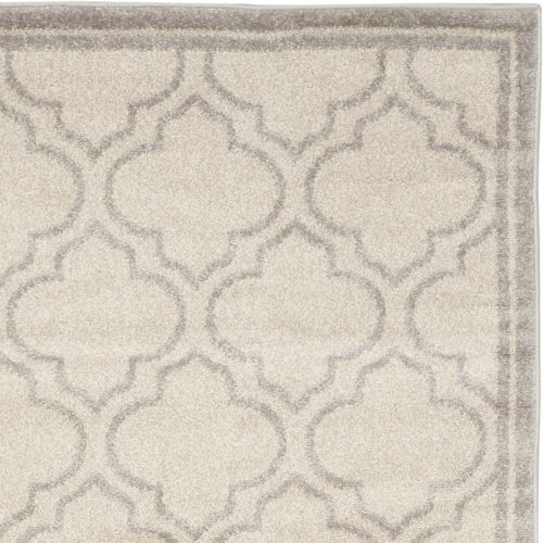  Safavieh Amherst Collection Grey and Light Grey Indoor Outdoor Area Rug (6 x 9)