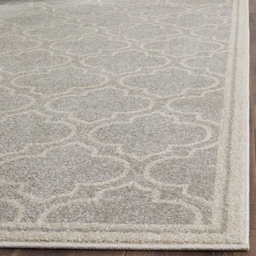  Safavieh Amherst Collection Grey and Light Grey Indoor Outdoor Area Rug (6 x 9)