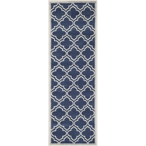  Safavieh Amherst Collection Grey and Light Grey Indoor Outdoor Area Rug (6 x 9)