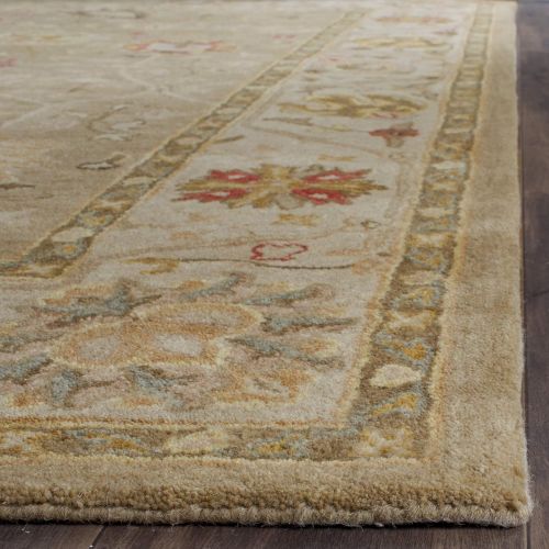  Safavieh Antiquities Collection AT859B Handmade Traditional Oriental Taupe and Beige Wool Area Rug (5 x 8)