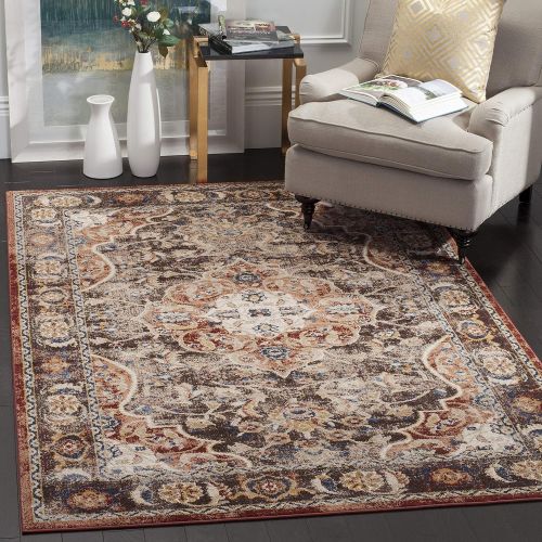  Safavieh Bijar Collection BIJ648D Traditional Oriental Vintage Brown and Rust Area Rug (53 x 76)