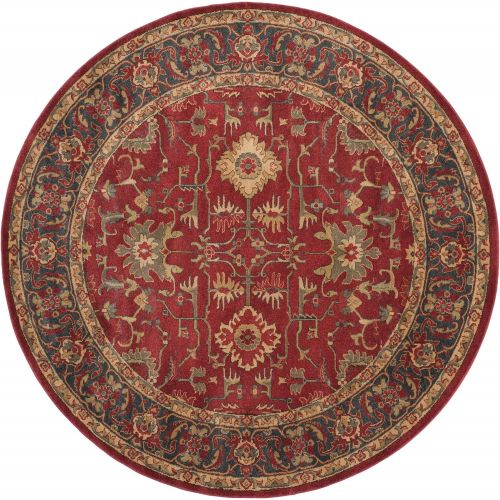  Safavieh Mahal Collection MAH693F Traditional Oriental Area Rug, 9 x 12, RedNavy