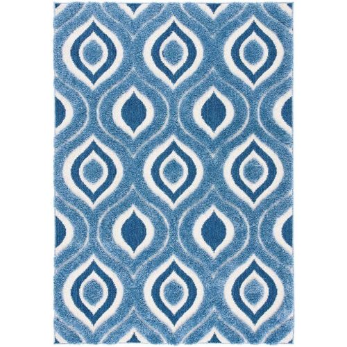  Safavieh Florida Shag Collection SG461-1179 Cream and Smoke Area Rug (4 x 6)