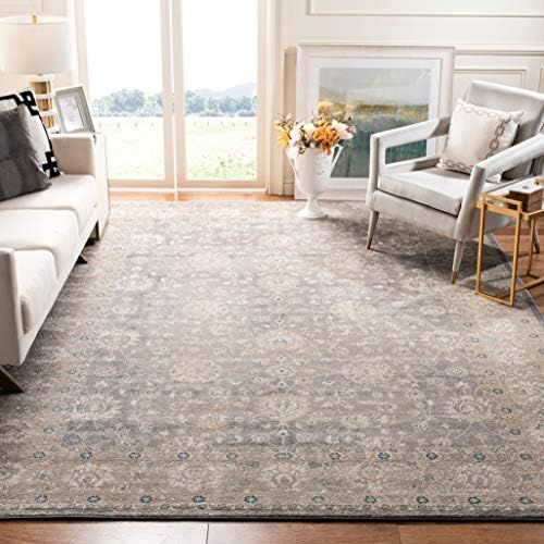  Safavieh Sofia Collection SOF330B Vintage Light Grey and Beige Distressed Area Rug (9 x 12)