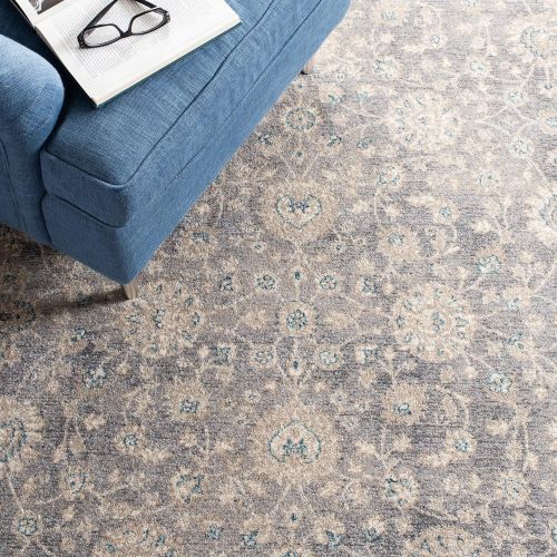  Safavieh Sofia Collection SOF330B Vintage Light Grey and Beige Distressed Area Rug (9 x 12)