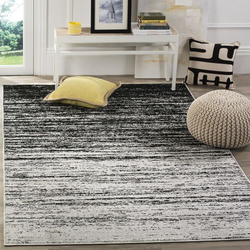  Safavieh Adirondack Collection ADR113A Silver and Black Modern Abstract Area Rug (51 x 76)