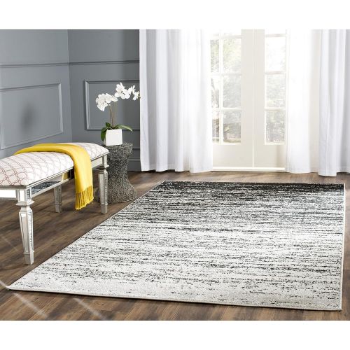  Safavieh Adirondack Collection ADR113A Silver and Black Modern Abstract Area Rug (51 x 76)