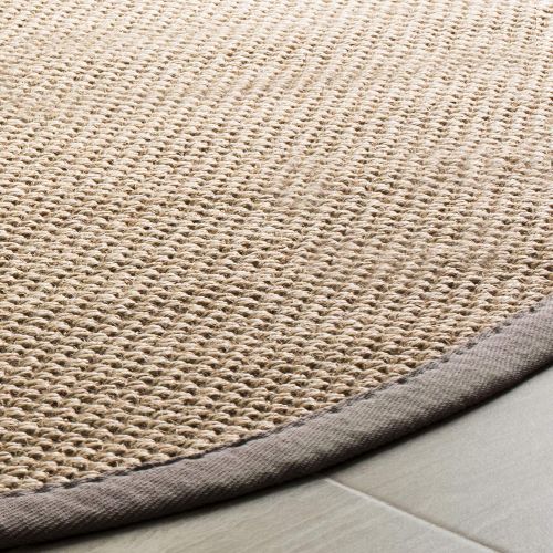 Safavieh Natural Fiber Collection NF141B Tiger Paw Weave Maize and Linen Sisal Area Rug (9 x 12)