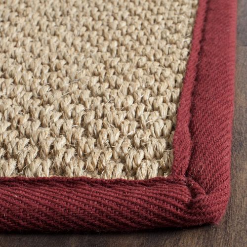  Safavieh Natural Fiber Collection NF141B Tiger Paw Weave Maize and Linen Sisal Area Rug (9 x 12)