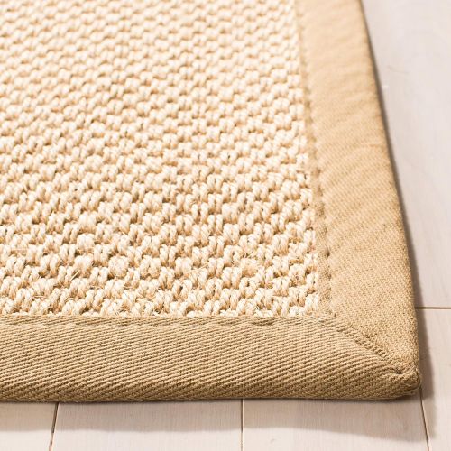  Safavieh Natural Fiber Collection NF141B Tiger Paw Weave Maize and Linen Sisal Area Rug (9 x 12)