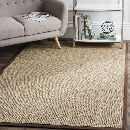  Safavieh Natural Fiber Collection NF141B Tiger Paw Weave Maize and Linen Sisal Area Rug (9 x 12)