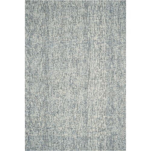  Safavieh Abstract Collection ABT468B Contemporary Handmade Blue and Charcoal Premium Wool Area Rug (6 x 9)