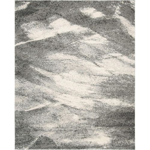  Safavieh Retro Collection RET2891-8012 Modern Abstract Grey and Ivory Area Rug (4 x 6)